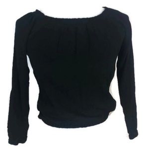 Brandy Melville Long Sleeve Black Cropped Top